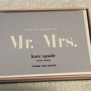 Kate Spade New York: “From the Desk of Mr. & Mrs.” Note Card Set, NWT